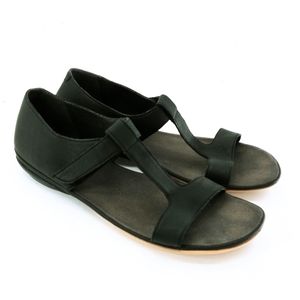 Camper Black Leather Sandals
